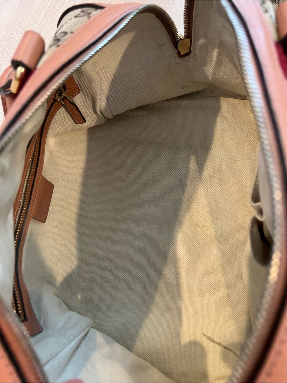 Gucci GG Canvas Boston Bag ❤️ Authenticated + Chain Strap + Dust Bag - Picture 8 of 16